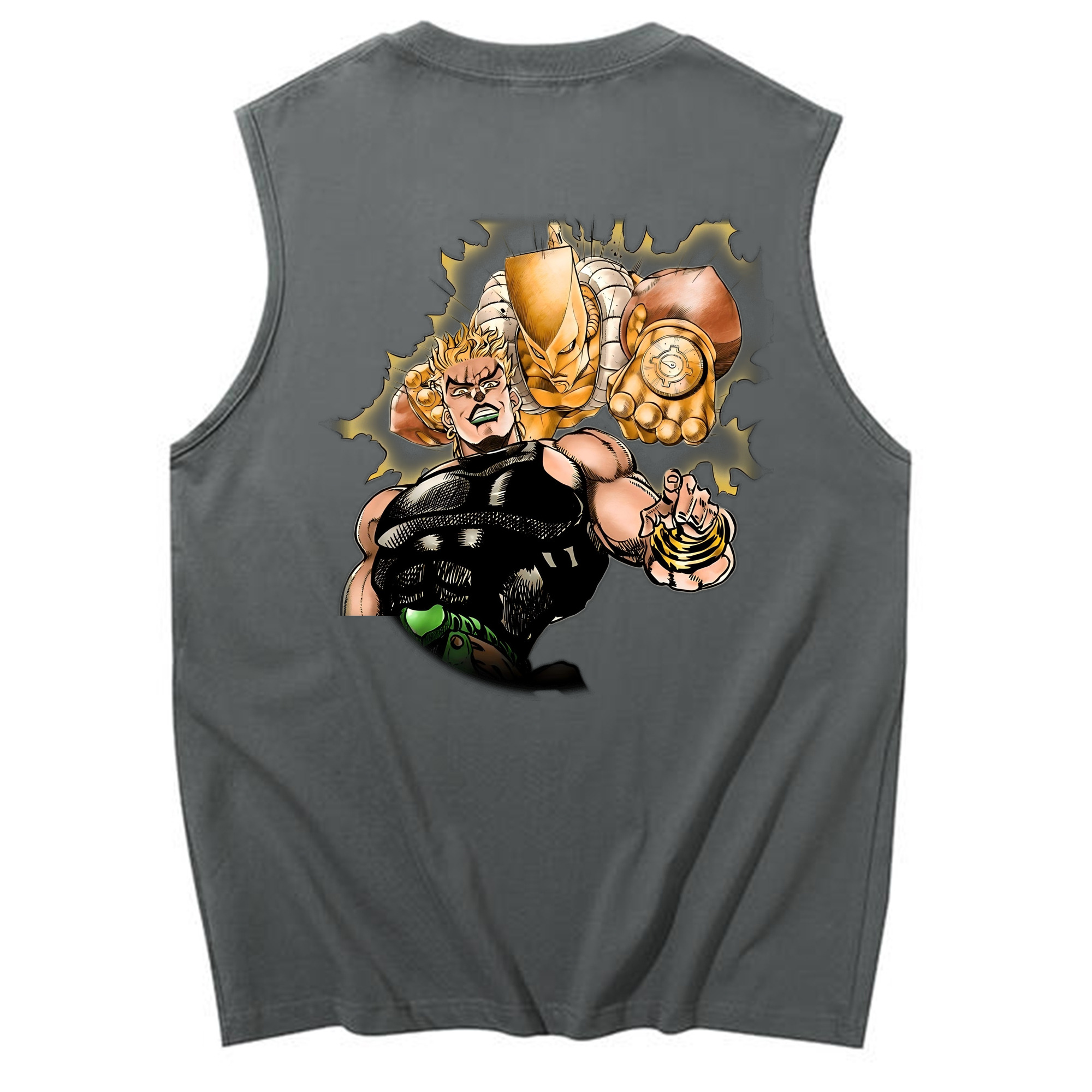 （画像用） ジョジョの奇妙な冒険 ディオ?ブランドー JoJo's Bizarre Adventure Dio Brando コットン100％タンクトップ（背面プリント）